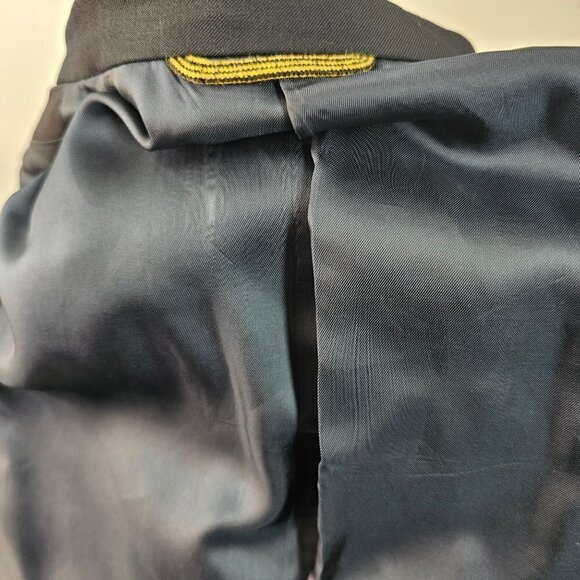 Hart Schaffner Marx Gold Trumpeter 2 Button Sport Coat 3.5" Notch Lapel 38R Navy - Picture 11 of 11